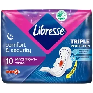 Hügieenisidemed Goodnight Maxi, LIBRESSE, 10 tk