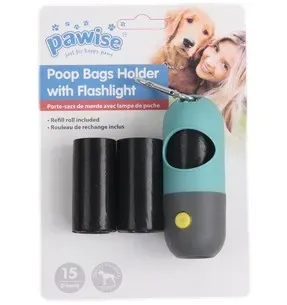 Kakakoti hoidja - taskulamp Poop Bags Holder With Flashlight (Pawise)