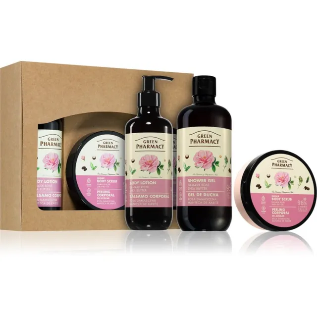 Green Pharmacy Damask Rose & Shea Butter SET Kinkekomplekt