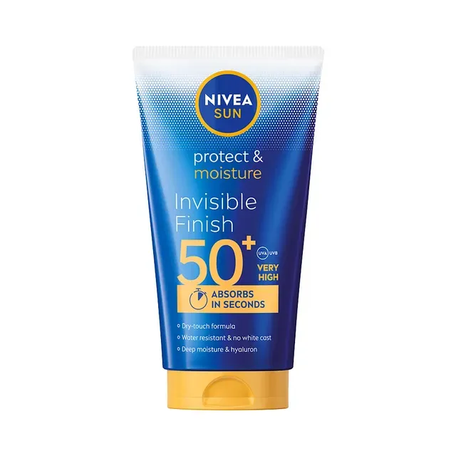 Päevituspiim Protect & Moisture Invisible Finish SPF50+, NIVEA SUN, 150ml