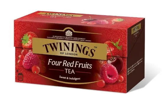 Twinings must tee maitsestatud punaste marjadega, 25x2g