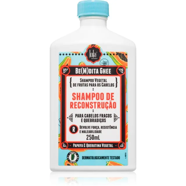 Lola Cosmetics BE(M)DITA GHEE SHAMPOO RECONSTRUÇÃO Taastav šampoon nõrkadele juustele 250 ml
