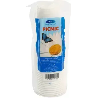 Topsid ühekordsed 200ml, SMILE, 25 tk
