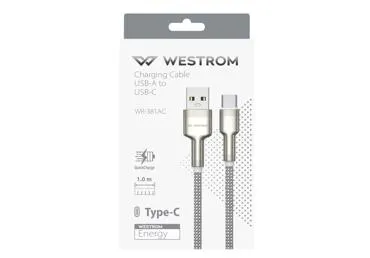 Kaabel WESTROM USB-A to Type-C, 1m