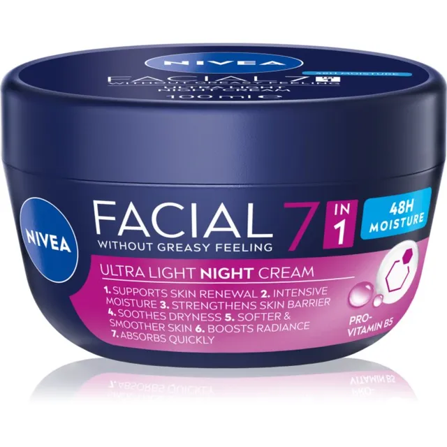 NIVEA Facial Night Kerge öökreem seitse-ühes 100 ml