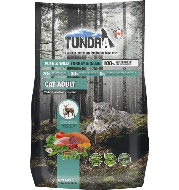 TUNDRA kuivtoit kassidele KALKUNI- ja ULUKILIHAGA, teraviljavaba