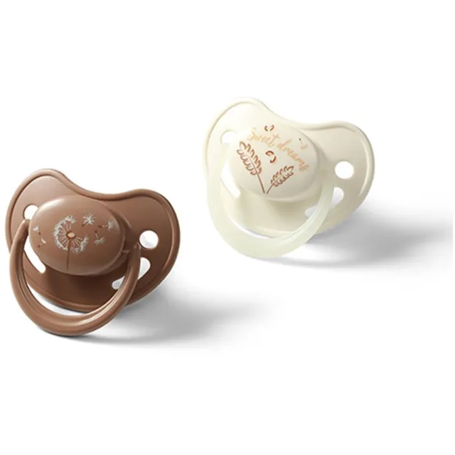 BabyOno Take Care Anatomical Silicone Soothers lutt Day & Night 18m+ 2 tk