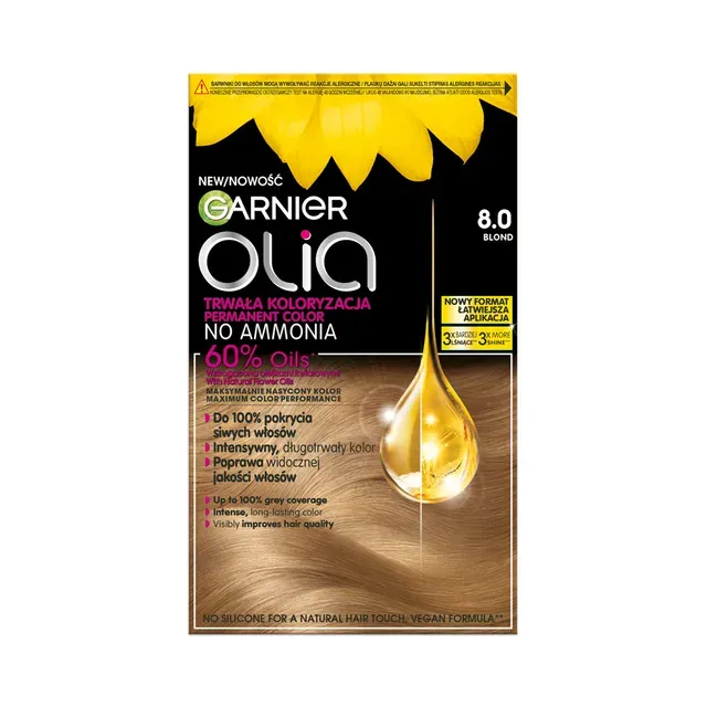 Püsivärv Olia 8.0 blond, GARNIER, 1tk