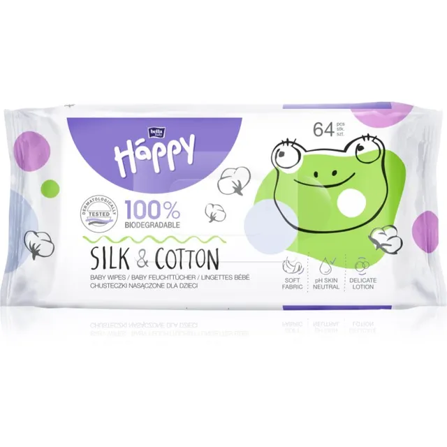 BELLA Baby Happy Silk & Cotton Niisked salvrätikud 64 tk