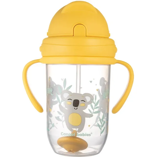 Canpol babies Exotic Animals Cup With Straw Tass kõrrega Yellow 1 tk