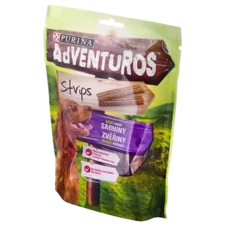 Purina Adventuros närimispulgad Strips hirv 90g