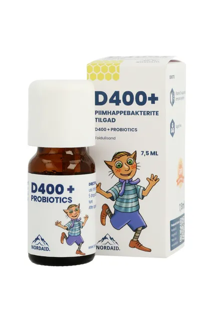 NORDAID D-VITAMIINI JA PIIMHAPPEBAKTERITE TILGAD D400 7,5ML