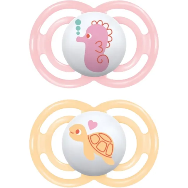 MAM Perfect 6m+ lutt Pink/ Orange 2 tk