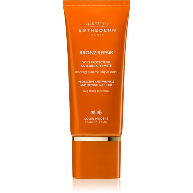 Institut Esthederm Bronz Repair Protective Anti-Wrinkle and Firming Face Care Pinguldav kortsudevastane niisutaja keskmine päikesekaitse 50 ml