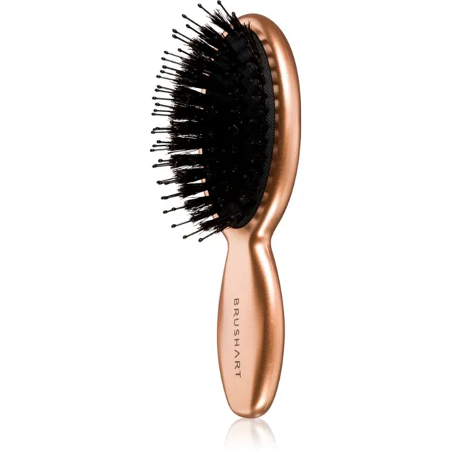 BrushArt Hair Boar bristle paddle hairbrush Juuksehari metssea harjastega Travel 1 tk