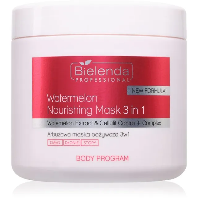 Bielenda Professional Body Program Watermelon Nourishing Mask 3in1 Intensiivne niisutav ja toitev mask kehale 600 ml