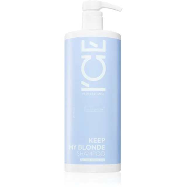 Natura Siberica ICE Professional Keep My Blonde Messingitoone neutraliseeriv šampoon helendatud ja külmadele blondidele juuksetoonidele 1000 ml