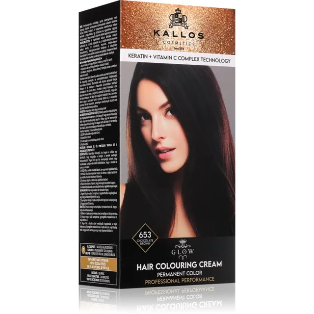 Kallos Glow Lasting Cream Colour Püsijuuksevärv varjund Chocolate Brown 60 ml