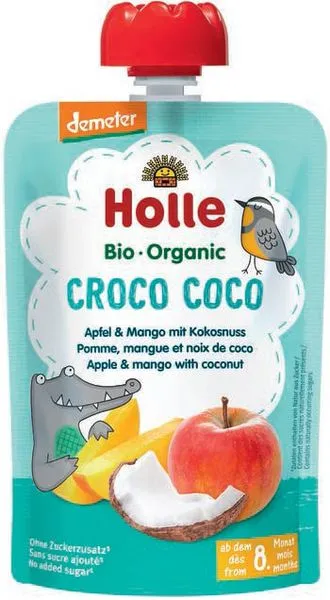 Õunakastmesegu mango ja kookosega CROCO COCO, beebidele alates 6. elukuust, biodünaamiline