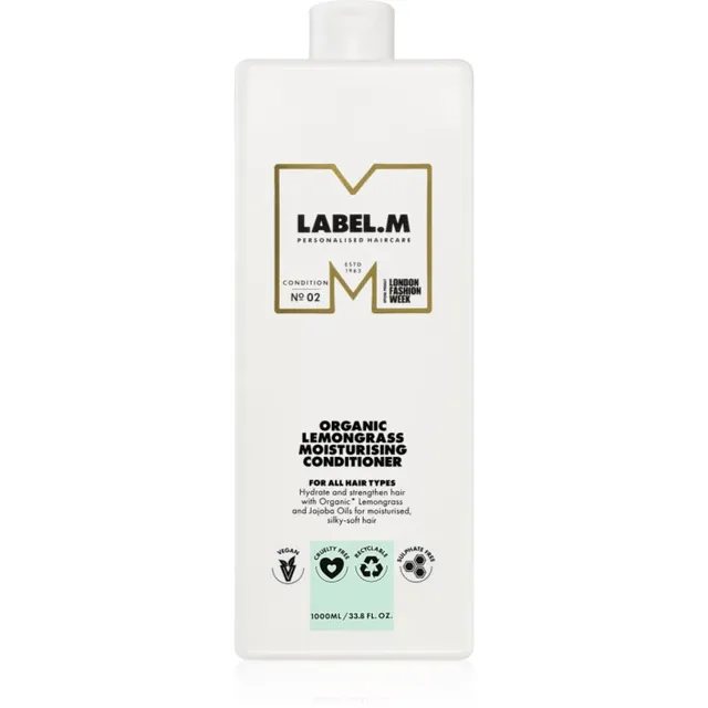 label.m Organic Lemongrass Moisturising Conditioner sügavalt niisutav palsam sidruni ja sidrunheinaga 1000 ml