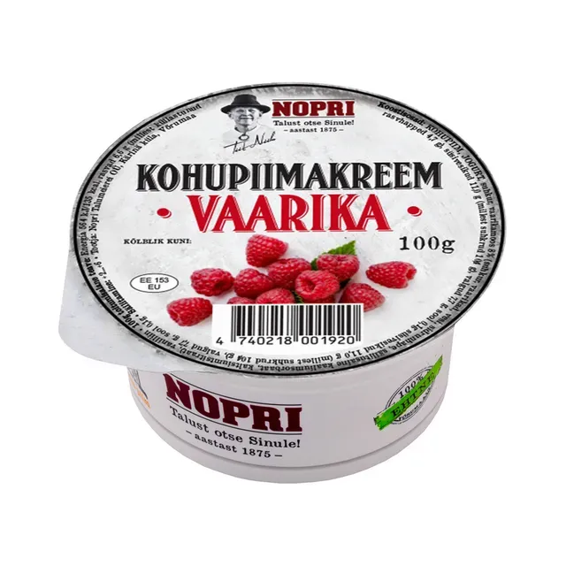 Vaarikakohupiimakreem, NOPRI, 100 g