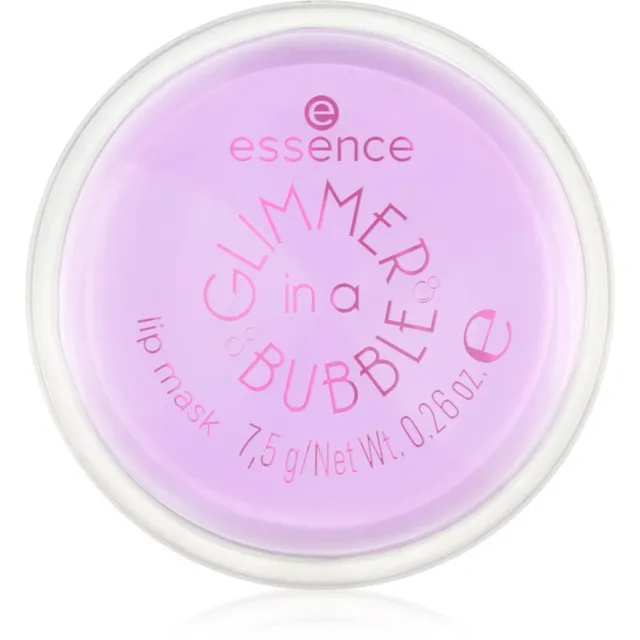 essence GLIMMER IN A BUBBLE Niisutav huulemask sädelusega varjund 01 Kiss In A Bubble 7.5 g