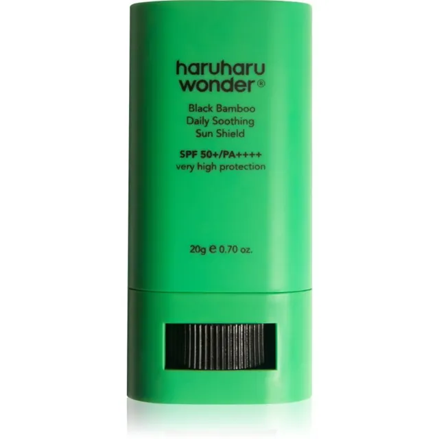 Haruharu Wonder Black Bamboo Daily Soothing Sun Shield Päikesekaitsepulk rahustavate efektidega SPF 50+ 20 g