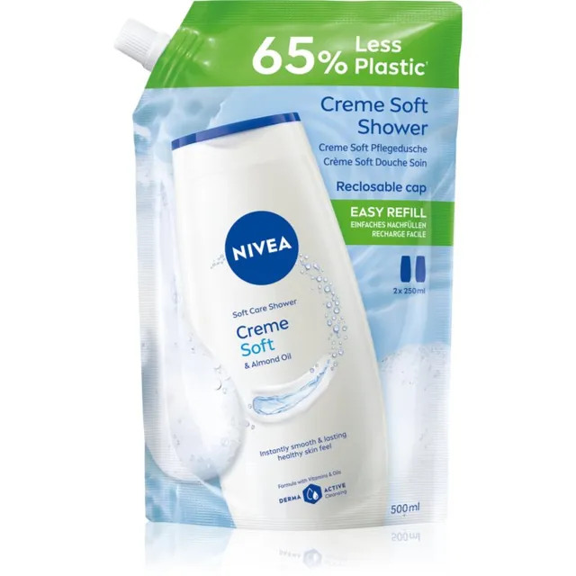 NIVEA Creme Soft Kreemjas dušigeel täitepakend 500 ml