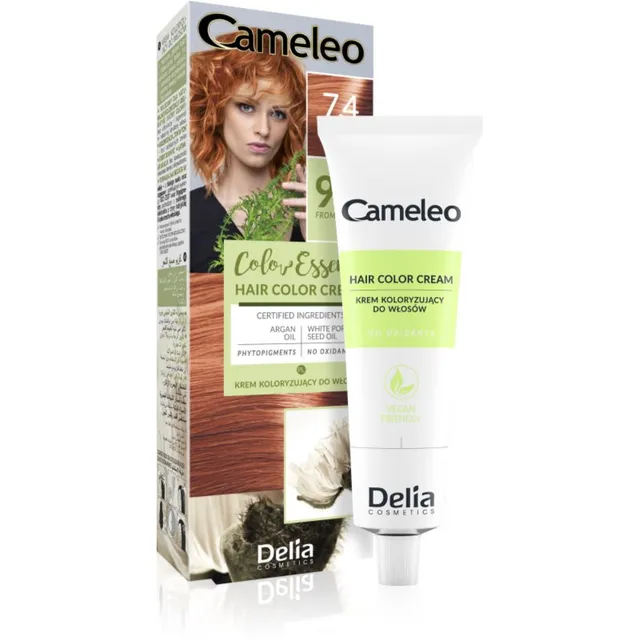 Delia Cosmetics Cameleo Color Essence Juuksevärv tuubis varjund 7.4 Copper Red 75 g