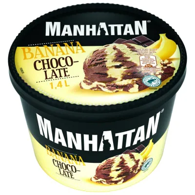 Jäätis banaani-šokolaadi Manhattan 1,4l/742g
