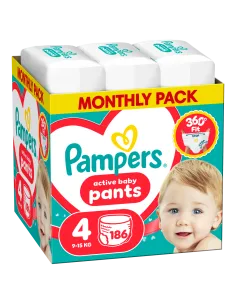 Pampers Active Baby Pants Mähkmed, Suurus 4, 186 tk