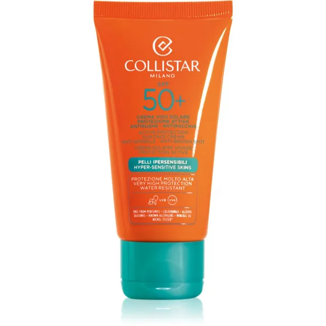 Collistar Special Perfect Tan Active Protection Sun Face Cream Kortsudevastane päikesekreem SPF 50+ 50 ml