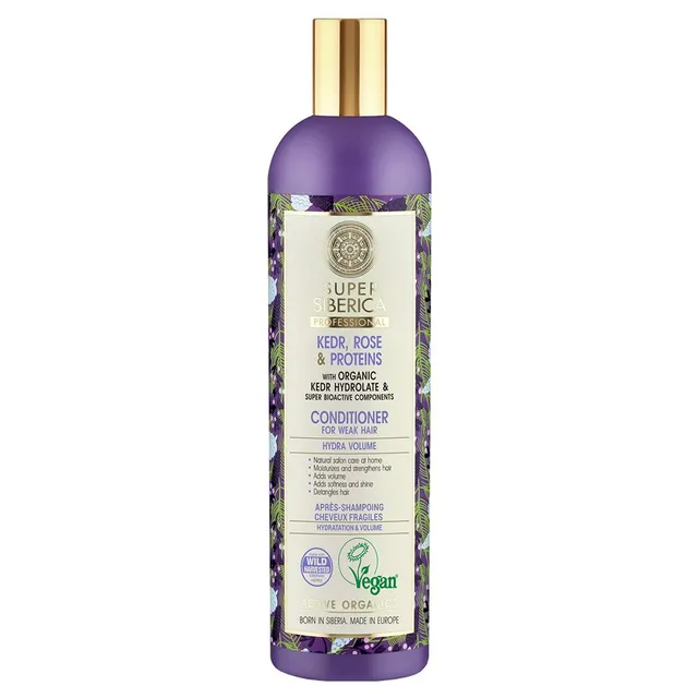 NATURA SIBERICA Super Kedr, Rose & Proteins Conditioner 400ml