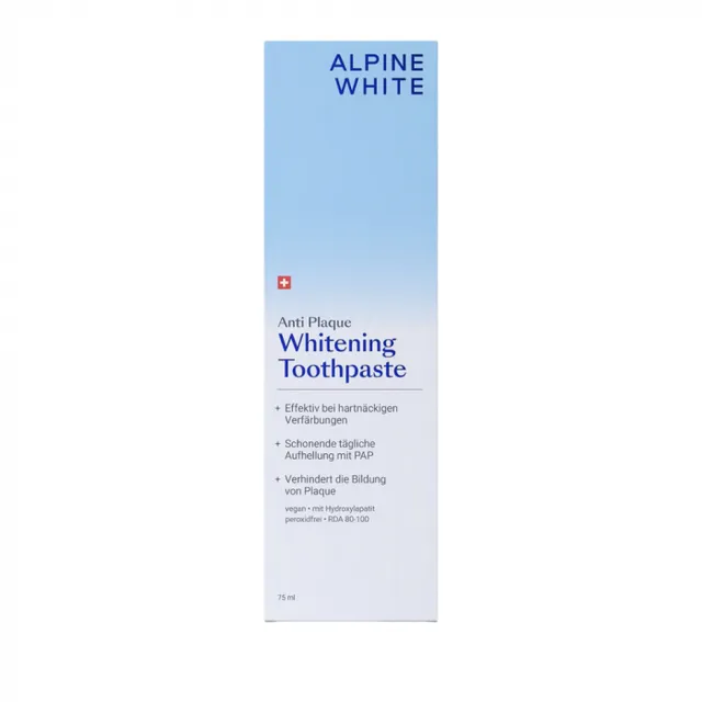 Alpine White Anti-Plaque valgendav hambapasta 75 ml