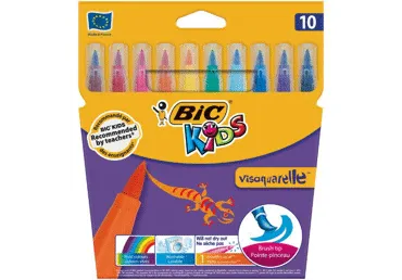 Viltpliiatsid BIC Kids Visaquarelle 10tk
