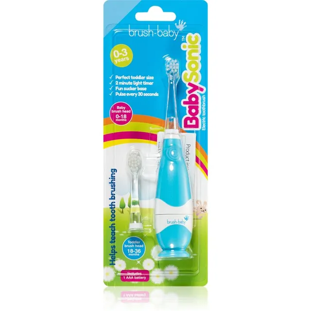 Brush Baby BabySonic Elektrihambahari lastele 0 - 36 kuud Blue 1 tk
