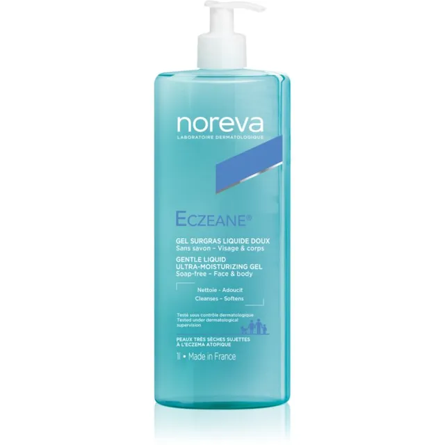 Noreva Eczeane Gentle Liquid Ultra-Moisturizing Gel Dušigeel näole ja kehale 1000 ml