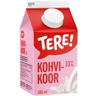 Kohvikoor 10%, TERE, 380 ml