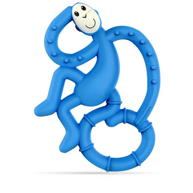 Matchstick Monkey Mini Monkey Teether närimismänguasi antimikroobse koostisainega Blue 1 tk
