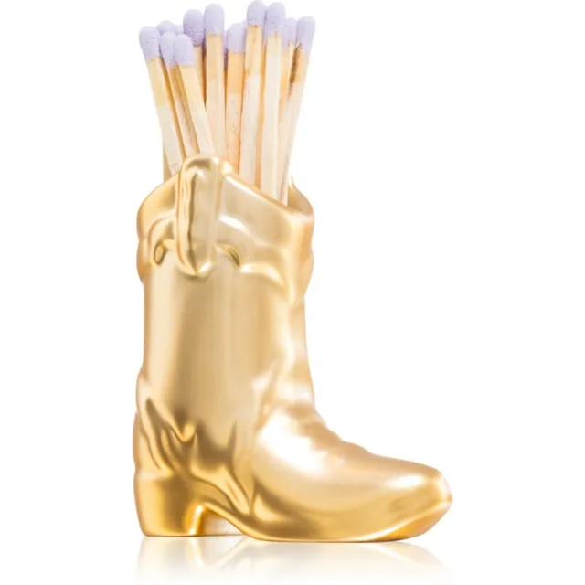 Paddywax Cowboy Boot Match Holder tikud Gold Metallic 25 g