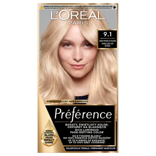 L’Oréal Paris Préférence Juuksevärv varjund 9.1 Viking Light Ash Blonde 1 tk