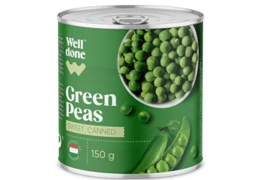 Konserv.väiksed herned WELL DONE 150g
