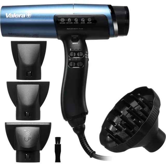 Valera Genius Care AI Pulse Professionaalne ioniseeriv föön Pacific Blue Metallic 1 tk