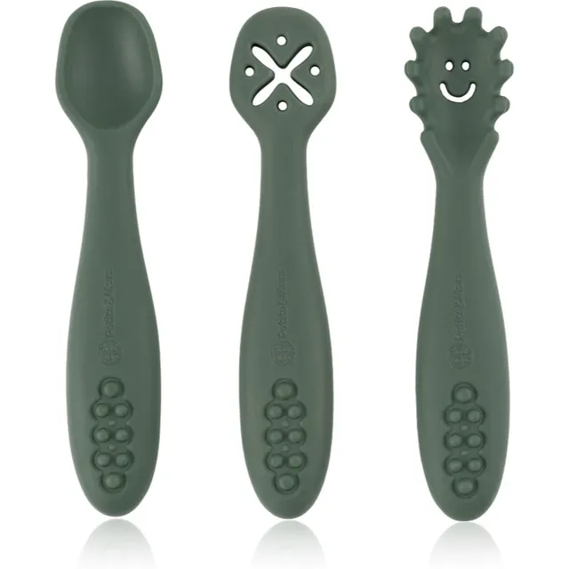 Petite&Mars Take&Match 6m+ lusikas lastele Misty Green 3 tk