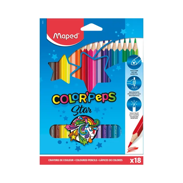 Värvipliiatsid 18tk, COLOR PEPS, 18 tk