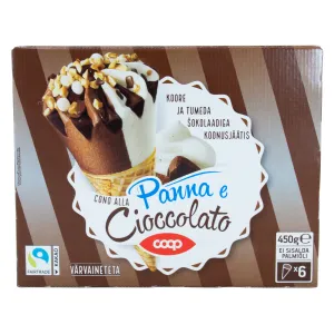 Coop Koore ja tum.shok.koonusjäätis6*75g