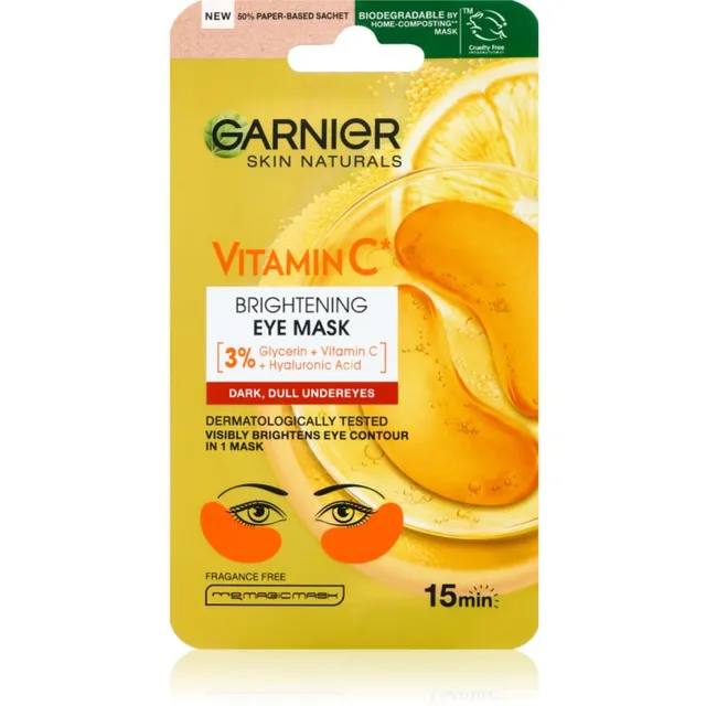Garnier Textil Masks Vitamin C Silmakontuurimask kirgastava efektiga 5 g