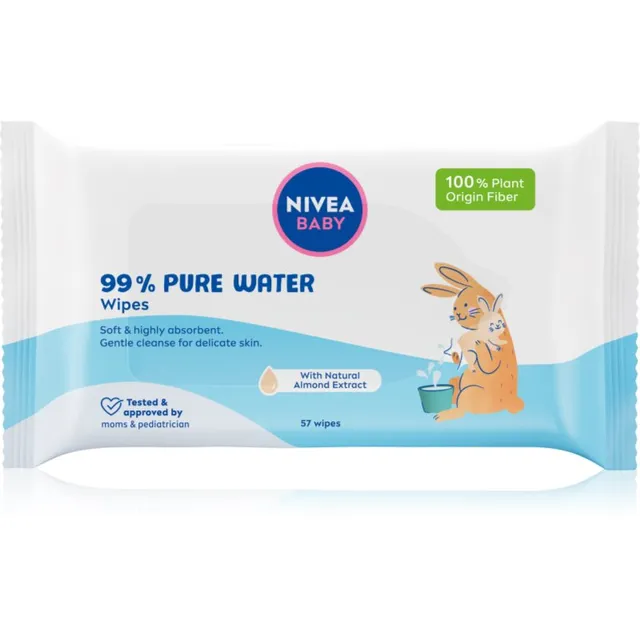 NIVEA BABY Pure Water Värskendavad niisked salvrätikud 57 tk