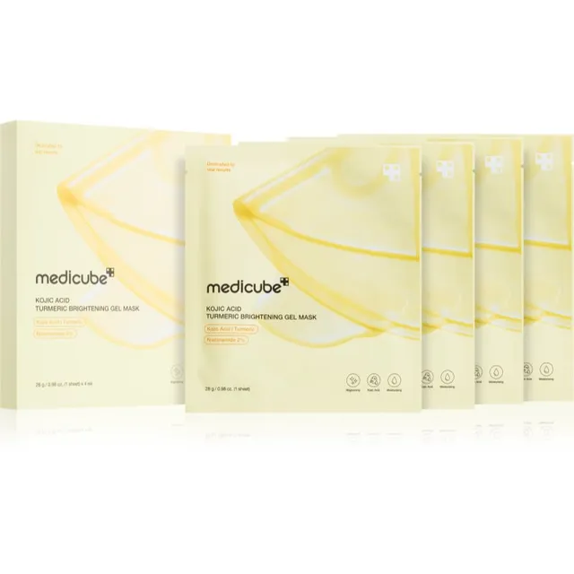 MEDICUBE Kojic Acid Turmeric Brightening Gel Mask 4x28g