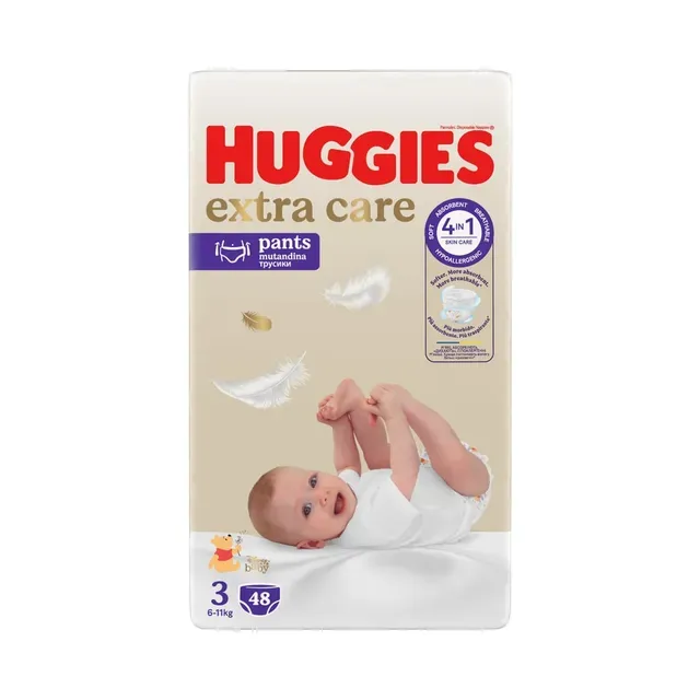 Püksmähkmed Extra Care 3, HUGGIES, 6-11kg/48tk
